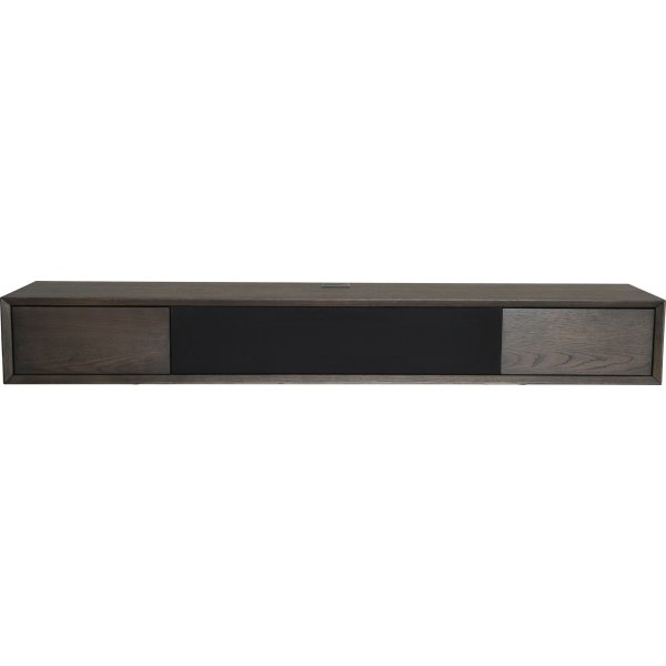 Banc média Vision 172 cm - Placage chêne laqué marron Banc média Vision 172 cm - Placage chêne laqué marron