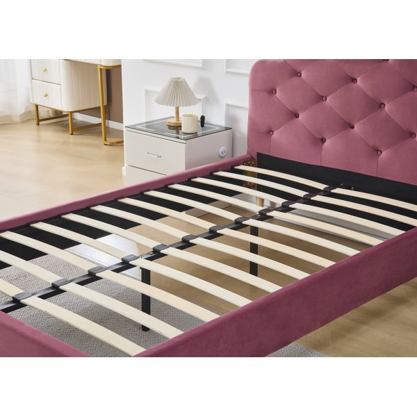 Sngram rosa inklusive snggavel - 120 x 200 cm