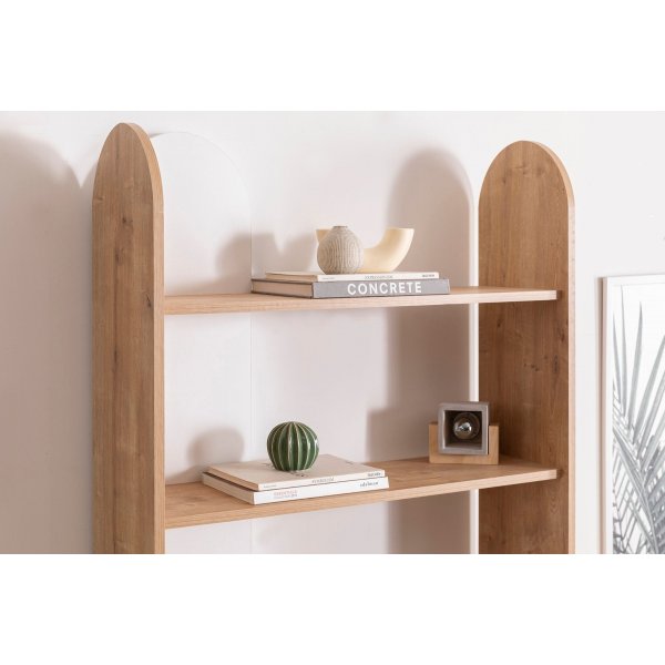 Bibliothque Mindy - Chne saphir/blanc