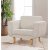 Fauteuil Berjer - Crme/chne