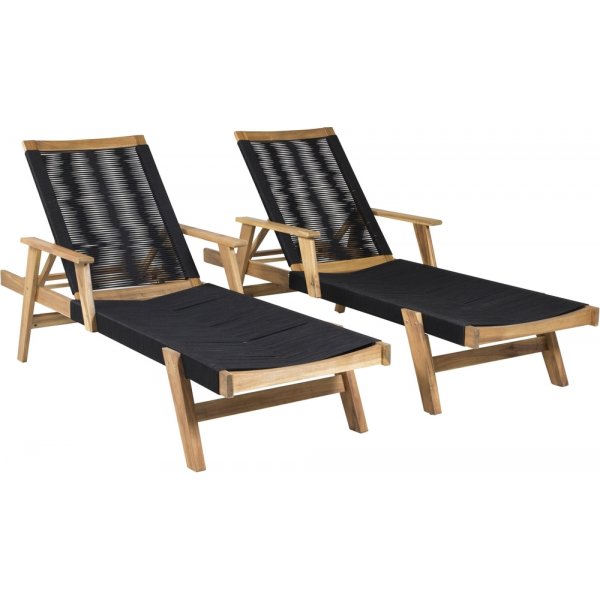 Little John solsäng - Svart/natur Little John solsäng - Svart/natur