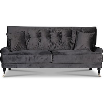 Adena 2-sits soffa - Mrkgr sammet