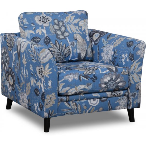 Ekerö fåtölj i blommigt tyg - Eden Parrot Blue Ekerö fåtölj i blommigt tyg - Eden Parrot Blue