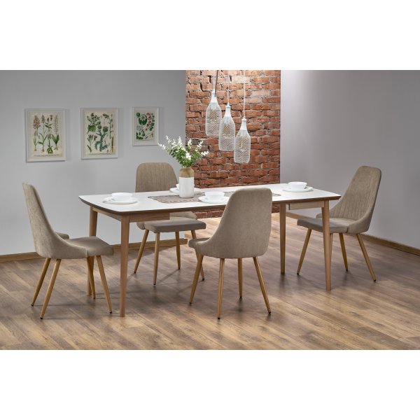 Table à manger Shinra 90-190 cm - Blanc Table à manger Shinra 90-190 cm - Blanc