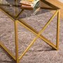Geiser soffbord 120 x 50 cm - Guld