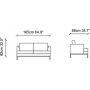 Pearl 2-sits soffa - Cream