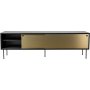 Volume mediabnk 178 cm - Svart/mssing