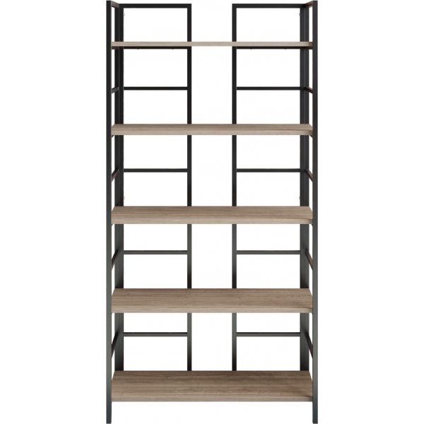 Tinleys bokhylla - Valnöt/svart Tinleys bokhylla - Valnöt/svart