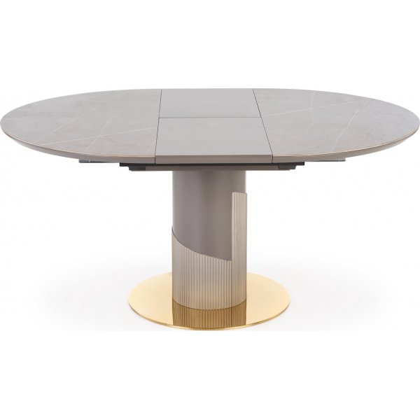 Muscat eettafel 120-160 x 120 cm - Grijs marmer/lichtgrijs/goud Muscat eettafel 120-160 x 120 cm - Grijs marmer/lichtgrijs/goud