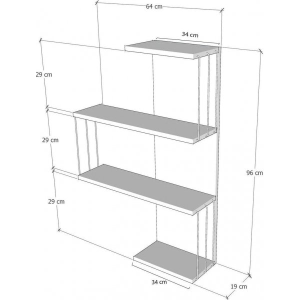 Cambrai wandplank - Geel/antraciet