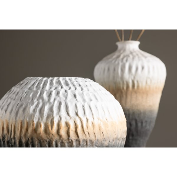 Vase Pane 24 x 21 cm - Beige/Gris/Blanc Vase Pane 24 x 21 cm - Beige/Gris/Blanc