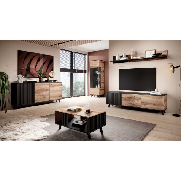 Fate soffbord 92 x 50 cm - Wotan ek/svart Fate soffbord 92 x 50 cm - Wotan ek/svart