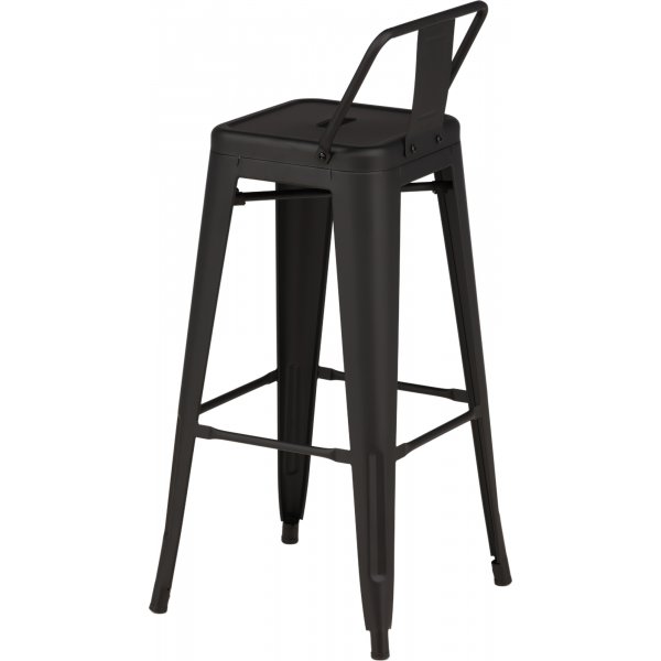 Tabouret de bar plat Tempe - Noir