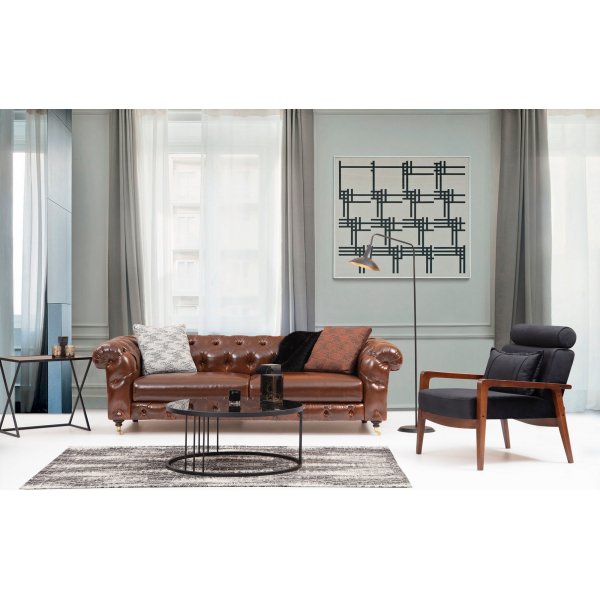 Costa 3-sits soffa - Brun