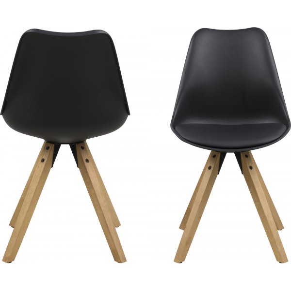 Dima matstol - Svart PU/gummiträ Dima matstol - Svart PU/gummiträ