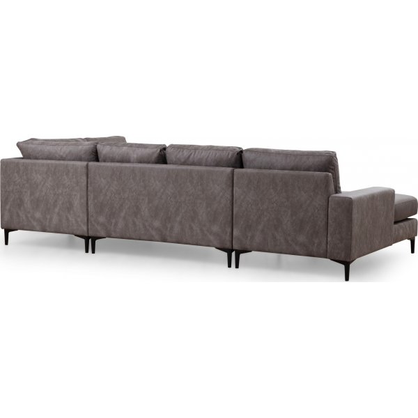 Canapé en U Braga droit - Anthracite Canapé en U Braga droit - Anthracite