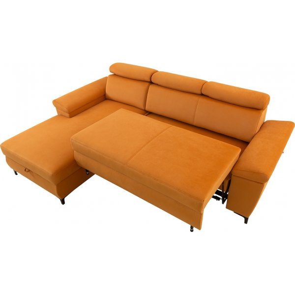 Santi slaapbank links - Oranje Santi slaapbank links - Oranje