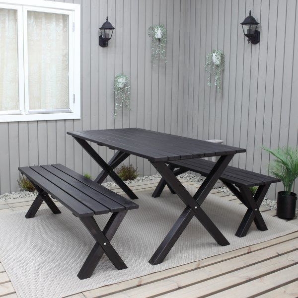 Eettafel Scottsdale 150 cm - Zwart + Textielreiniging voor meubels