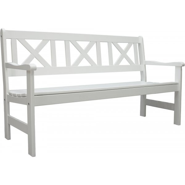 Europa tr�dg�rdsb�nk 3-sits - Vit + Textilreng�ring f�r m�bler