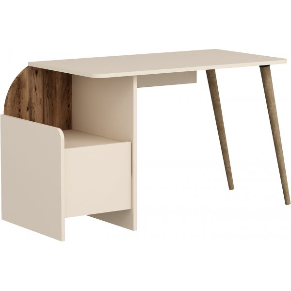 Bureau Suave 125,2 x 60 cm - Noyer clair/beige