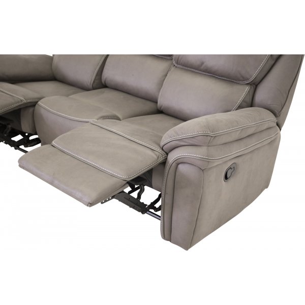 Canapé inclinable Riverdale - Canapé 3 places - Gris (microfibre) + Détachant pour meubles Canapé inclinable Riverdale - Canapé 3 places - Gris (microfibre) + Détachant pour meubles