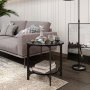 Versy sidobord 50 x 49 cm - Svart marmor