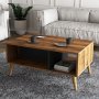 Exxen salontafel 90 x 41,6 cm - Walnoot/antraciet