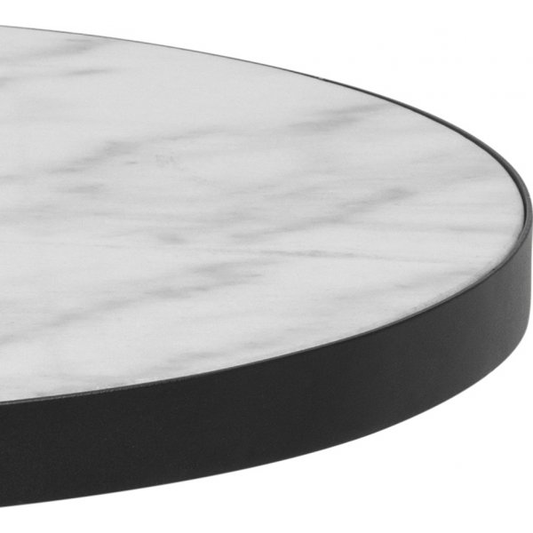 Soli soffbord Ø45 cm - Vit marmor/svart Soli soffbord Ø45 cm - Vit marmor/svart