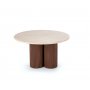 Soffbord mocca med Travertintopp 80 cm