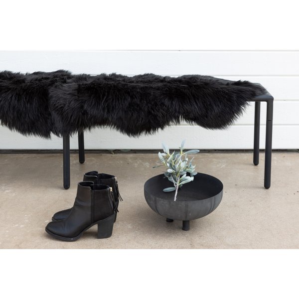 Katy fll 180 x 55 cm - Svart fuskpls