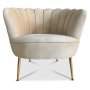 Snckan ftlj - Beige sammet / Mssing