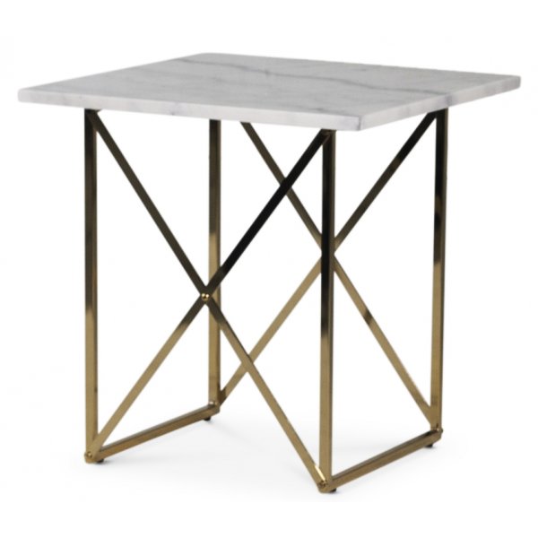 Paladium Lampbord 55 x 55 cm - Mssing / Ljus marmor