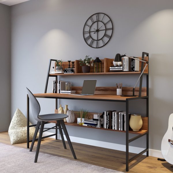 Bureau Ceren 140 x 60 cm - Noyer Bureau Ceren 140 x 60 cm - Noyer