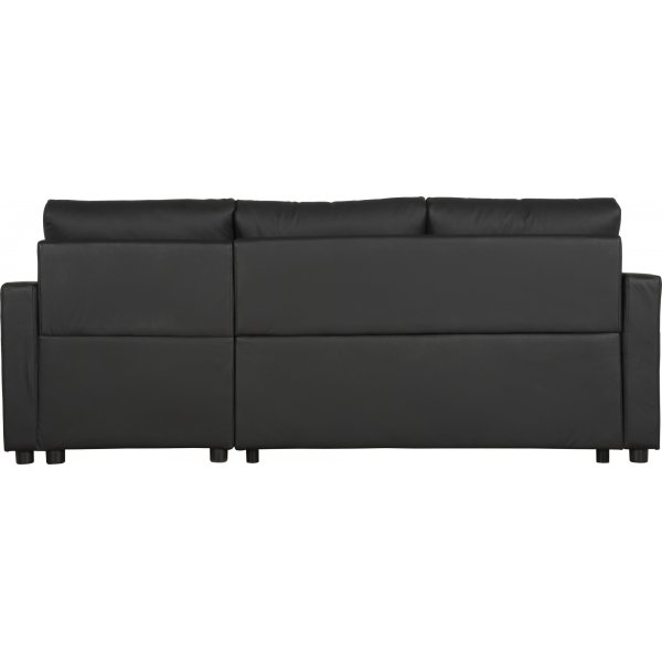 Bäddsoffa 218 cm PU-läder svart - Dream Bäddsoffa 218 cm PU-läder svart - Dream