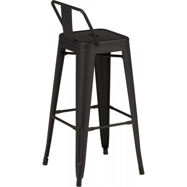 Tabouret de bar plat Tempe - Noir