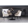 Plaza matgrupp, marmorbord med 4 st Theo sammetsstolar - Beige/Gr/Svart