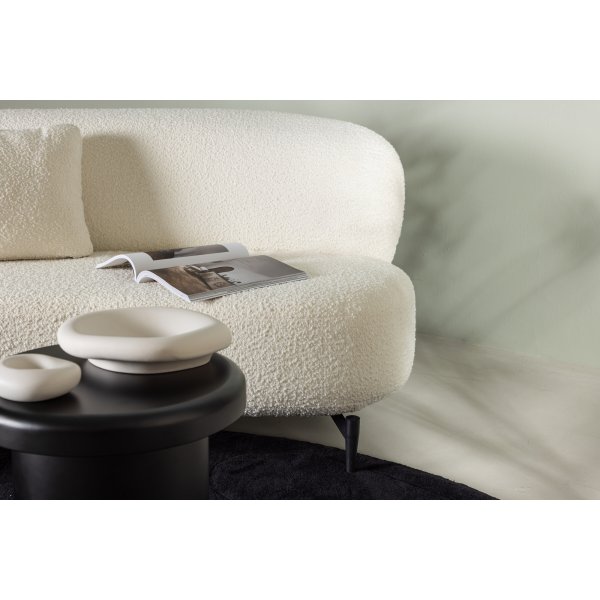 Canapé 3 places Luna - Noir/Blanc Canapé 3 places Luna - Noir/Blanc