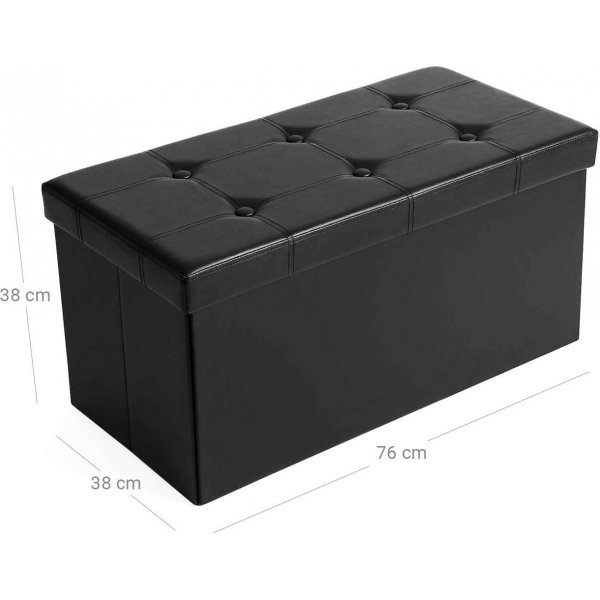 Hanibal sittpuff med förvaring - Svart Hanibal sittpuff med förvaring - Svart