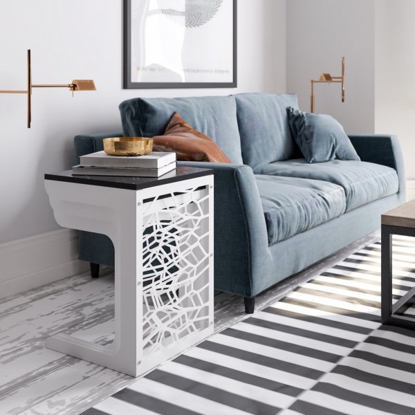 Hare satsbord 45,5 x 51 cm - Vit/svart Hare satsbord 45,5 x 51 cm - Vit/svart