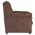 Fauteuil Vera en microfibre marron