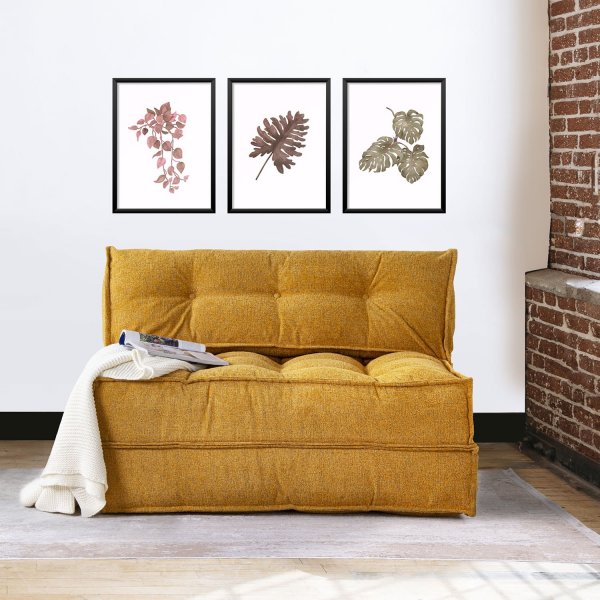 Canapé lit Faldi 2 places - Jaune Canapé lit Faldi 2 places - Jaune