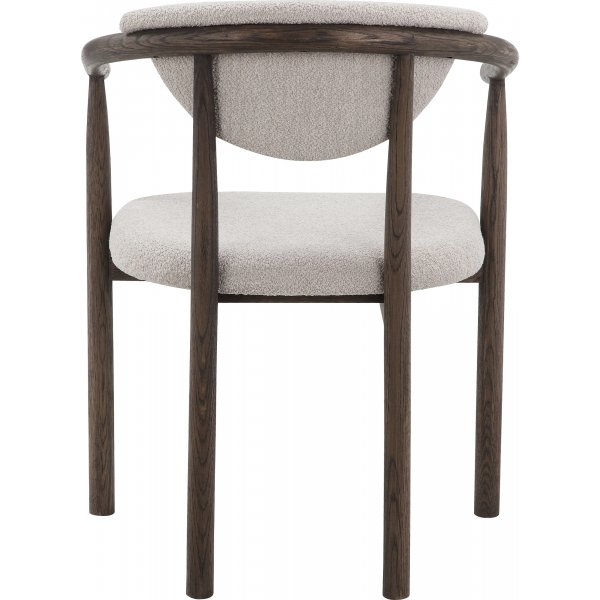 Ryan matstol - Beige boucle/brunoljad ek Ryan matstol - Beige boucle/brunoljad ek