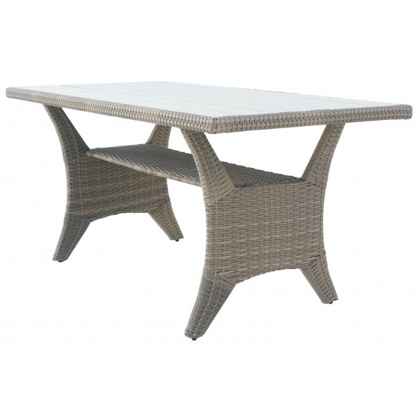 Utegrupop - Hörnsoffa med bord i rotting - Natur Utegrupop - Hörnsoffa med bord i rotting - Natur