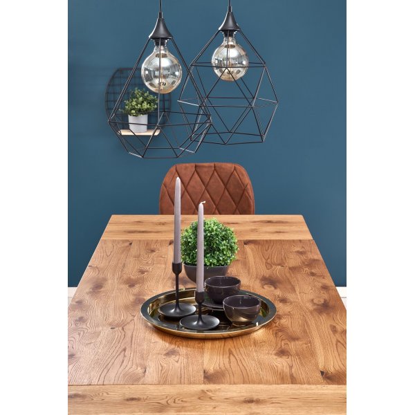 Table  manger Apollo 126-206 cm - Chne/noir