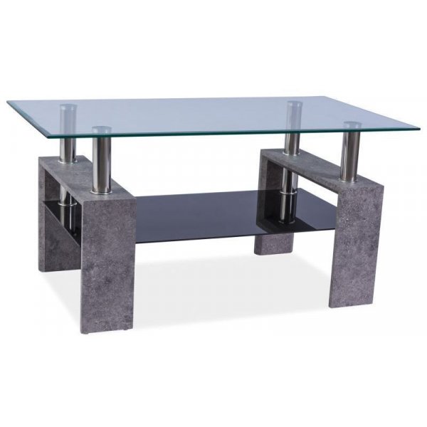 Clemson soffbord 110 x 60 cm - Svart/gr