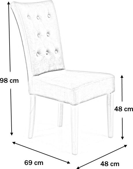 Chaise de salle à manger Vermont - Bleu/chêne Chaise de salle à manger Vermont - Bleu/chêne