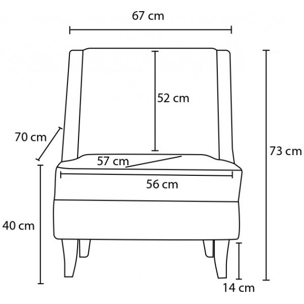 Fauteuil Ella - Marron/cuivre Fauteuil Ella - Marron/cuivre