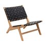 Linnea ftlj i teak - Svart lder / teak