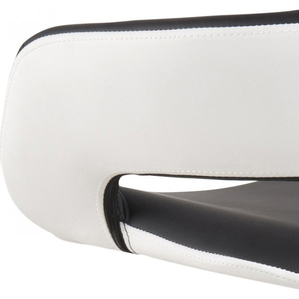 Grace barstol 104 cm - Svart PU/vit PU