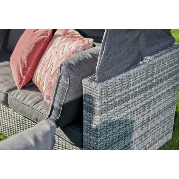 Slättvik byggbar loungegrupp med soltak - Grå konstrotting Slättvik byggbar loungegrupp med soltak - Grå konstrotting